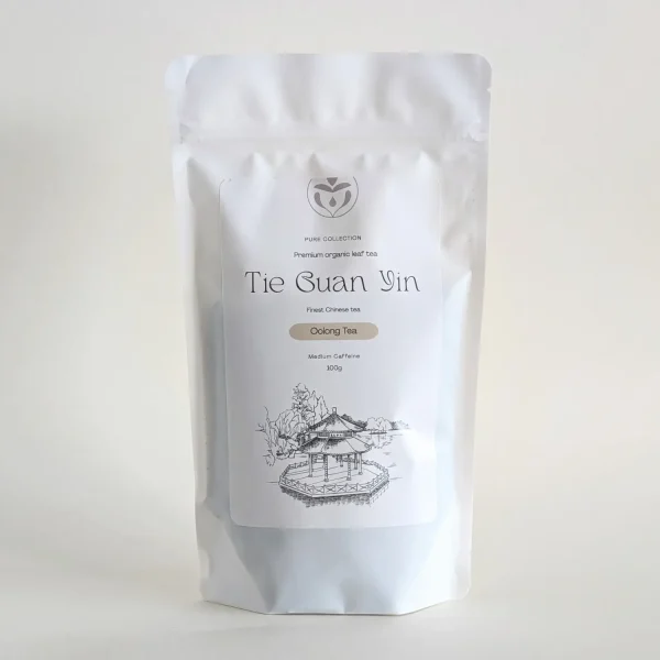 Confezione doypack del tè oolong biologico Tie Guan Yin di Erinora