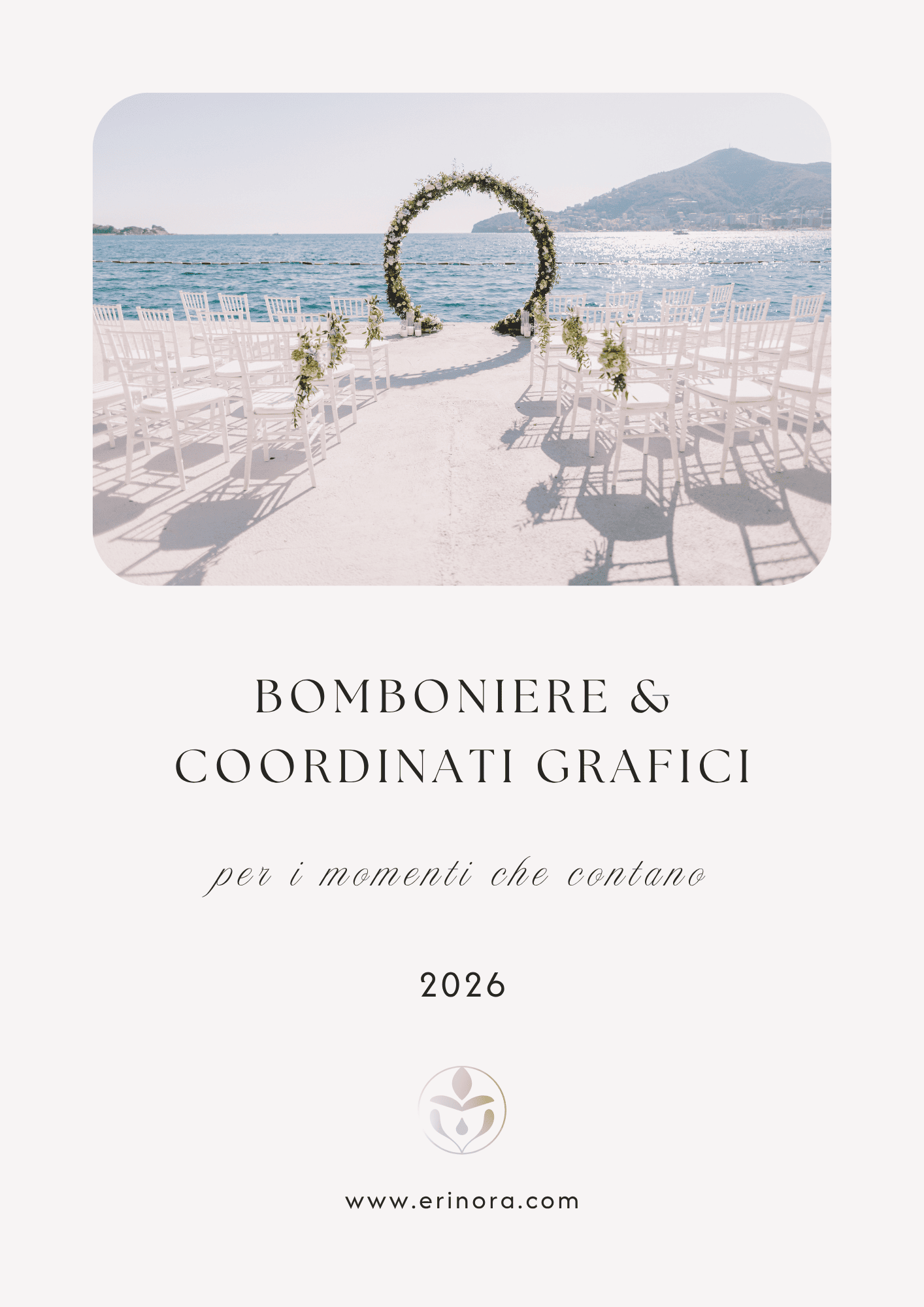 Catalogo 2026 delle bomboniere artigianali ed ecosostenibili Erinora con tè biologico in foglia.