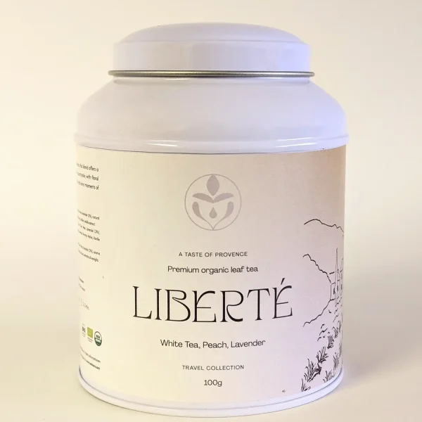 Latta di tè bianco biologico in foglie Liberté di Erinora floreale e fruttato