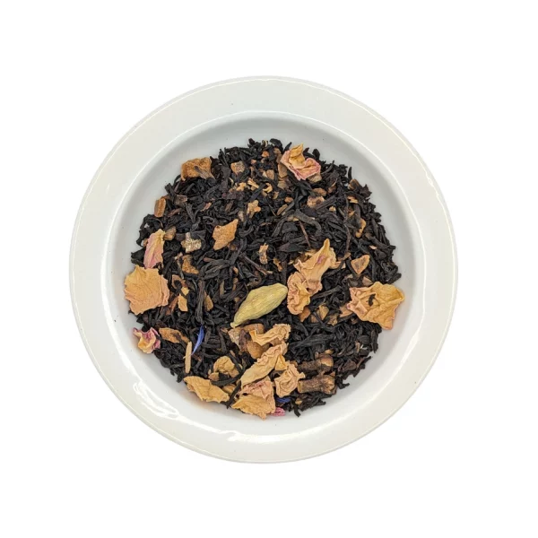 Close-up of Rania black tea leaves